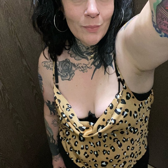 Nasty Gal Tan and Black Animal Print Top - Picture 1 of 4